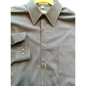 Van Heusen Navy Long Sleeve Dress Shirt Size 16‎ 1/2 34/35 Cotton Blend